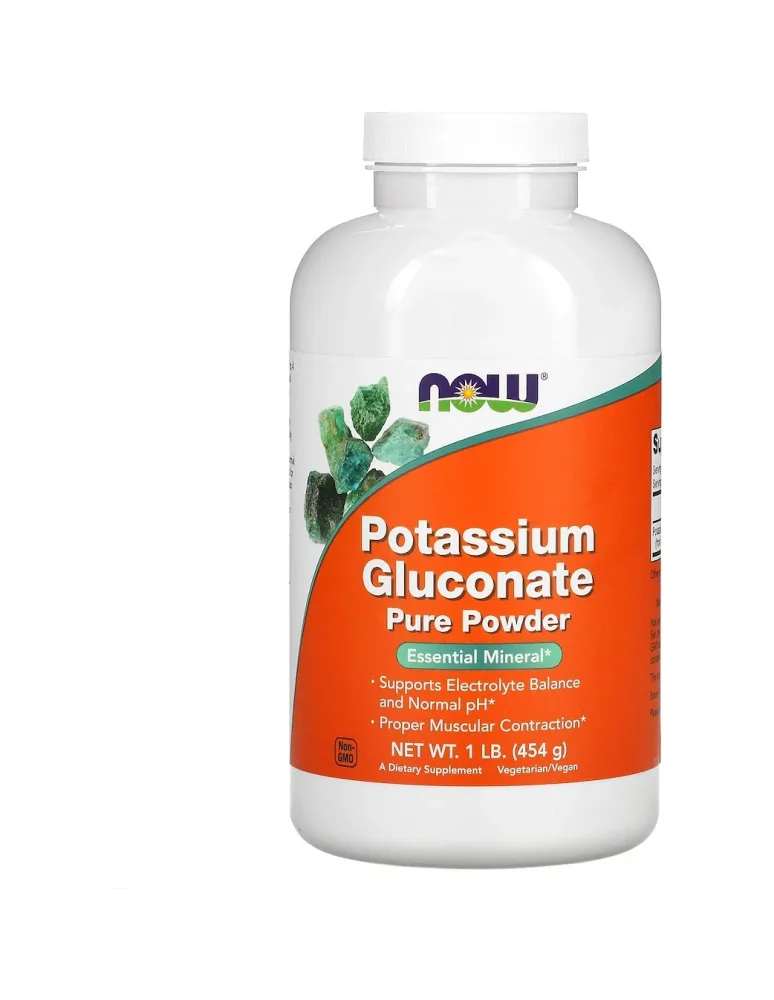 Глюконат калия NOW Foods Potassium Gluconate, порошок, 454 г