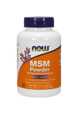МСМ в порошке NOW Foods MSM, метилсульфонилметан, 227 г