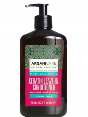 Несмываемый кондиционер Arganicare Keratin разглаживающий, восстанавливающий, для сухих волос, 400 мл