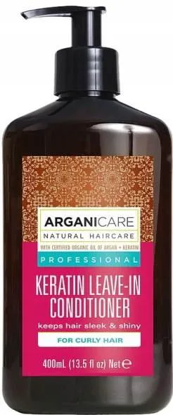 Несмываемый кондиционер Arganicare Keratin разглаживающий, восстанавливающий, для вьющихся волос, 400 мл