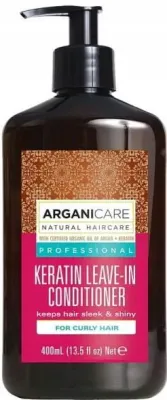 Несмываемый кондиционер Arganicare Keratin разглаживающий, восстанавливающий, для вьющихся волос, 400 мл