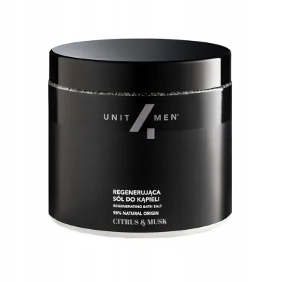 Соль для ванны Unit4Men Citrus & Musk, восстанавливающая, мужская, 700 г