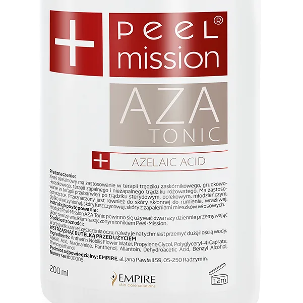 Пилинг-тоник для лица Peel Mission Aza Tonic, азелаиновый, успокаивающий, 200 мл