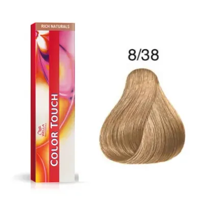Тонирующий крем для волос Wella Professionals Color Touch, без аммиака, 60 мл, оттенок 8/38
