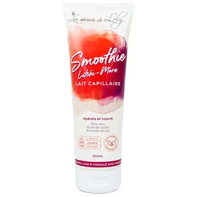 Несмываемое молочко для волос Les Secrets de Loly Smoothie Litchi Mure увлажняющее, для вьющихся волос, 250 мл