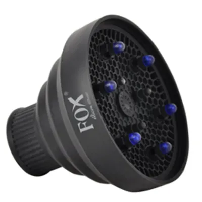 Диффузор для фена Fox Silicone Diffuser универсальный, силиконовый, складной, чёрный