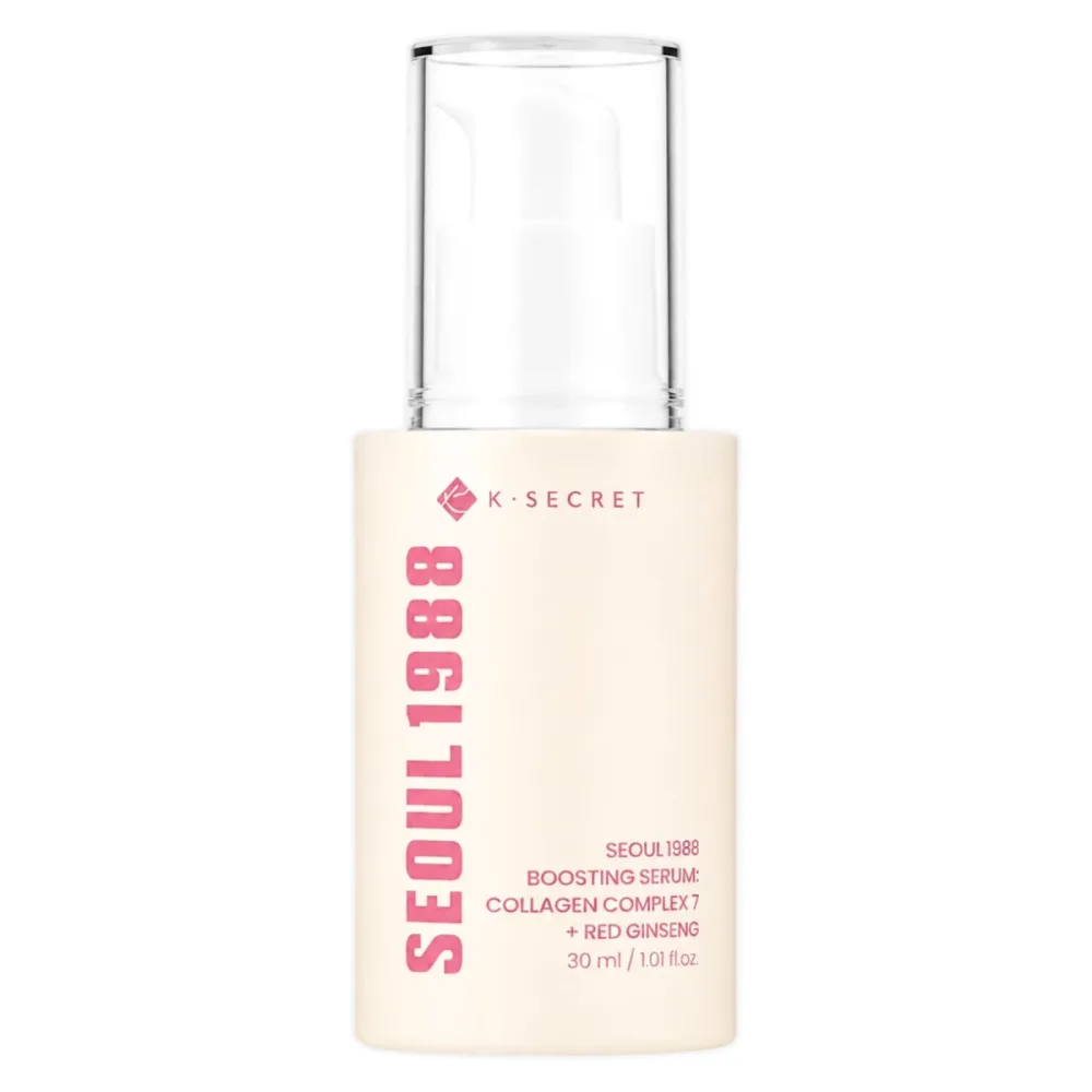 Сыворотка для лица KSECRET Seoul 1988 Boosting Serum Collagen Complex 7 + Red Ginseng для гладкости и сияния, 30 мл