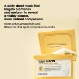 Тканевая маска для лица Some by Mi Yuja Niacin Anti Blemish Daily Mask, увлажняющая, для сияния, 30 шт — фото 7