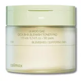 Пэды для лица Celimax Ji Woo Gae Cica BHA Blemish Toner Pad тонизирующие, с BHA-кислотой, 60 шт — фото 1
