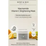 Тканевая маска для лица Mary and May Niacinamide Vitamin C Brightening Mask, для сияния кожи, 30 шт — фото 4
