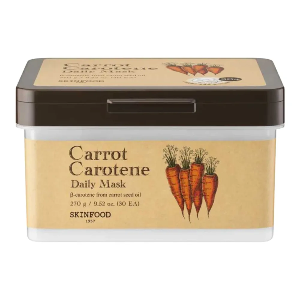 Тканевая маска для лица Skinfood Carrot Carotene Daily Mask, увлажняющая, 30 шт
