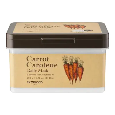 Тканевая маска для лица Skinfood Carrot Carotene Daily Mask, увлажняющая, 30 шт