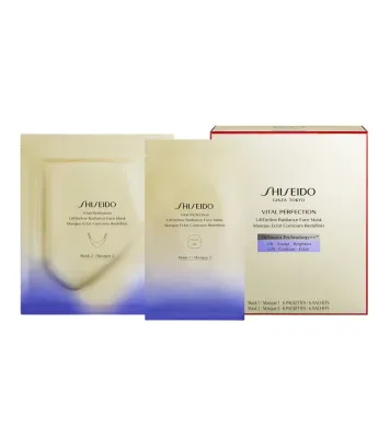 Тканевая маска для лица Shiseido Vital Perfection LiftDefine Radiance Face Mask, подтягивающая, для сияния, 6 шт