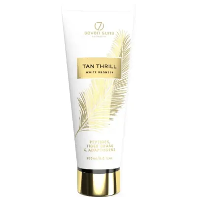 Лосьон для загара в солярии 7suns Tan Thrill White Bronzer, с бронзатором и пептидами, 250 мл