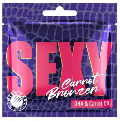 Бронзатор для загара в солярии Wild Tan Sexy Carrot, с маслом моркови, 10 саше по 15 мл