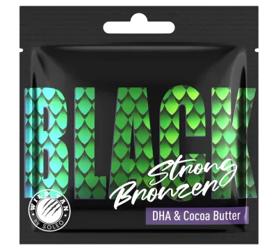 Бронзатор для загара в солярии Wild Tan Black Strong, с ускорителем и маслом какао, 10 саше по 15 мл