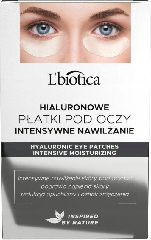 Патчи для кожи вокруг глаз L'Biotica Home SPA гиалуроновые, увлажняющие, 3 x 2 шт