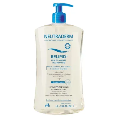 Масло для мытья тела Neutraderm Relipid+, восстанавливающее липиды, для очень сухой и атопичной кожи, 1000 мл