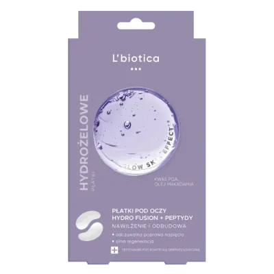 Патчи для кожи вокруг глаз L'Biotica PGA Hydro Fusion гидрогелевые, с пептидами, для зрелой кожи, 2 шт