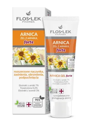 Гель Floslek Arnica Forte с арникой, против отёчности и синяков, для сосудистой кожи и кожи вокруг глаз, 50 мл