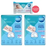 Одноразовые пелёнки Canpol Babies, с липкими полосками, 90 x 60 см, 2 x 10 шт и влажные салфетки — фото 3