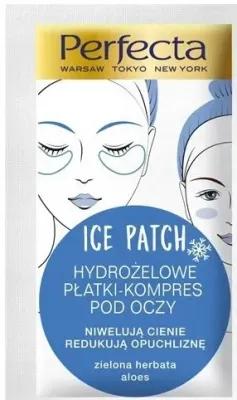 Патчи-компресс для кожи вокруг глаз Perfecta Ice Patch гидрогелевые, против теней и отёков, 5 г