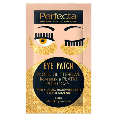 Патчи для кожи вокруг глаз Perfecta Eye Patch с золотом и маточным молочком, разглаживающие, 5 г