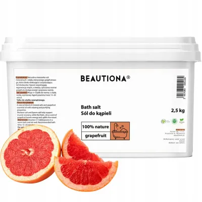 Соль для ванны BeautiOna, грейпфрут, 2,5 кг