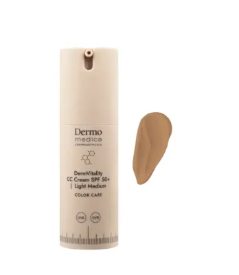 CC-крем Dermomedica Color Care DermVitality, ухаживающий, SPF 50, оттенок Light Medium
