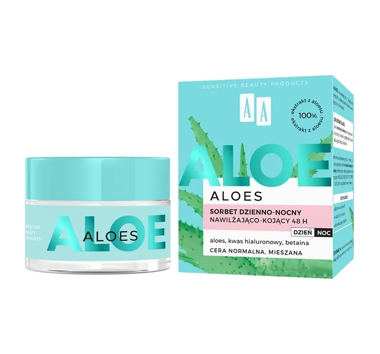 Крем-сорбет для лица AA Aloes Hydro Sorbet с экстрактом алоэ вера, увлажняющий, успокаивающий, 50 мл