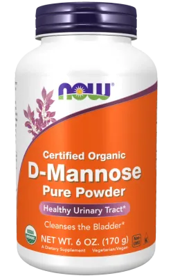 D-манноза в порошке NOW Foods D-Mannose Organic, 170 г