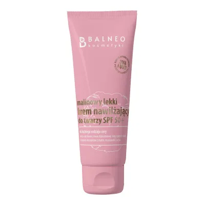 Солнцезащитный крем для лица Balneokosmetyki Malinowy SPF 50+, увлажняющий, 70 мл