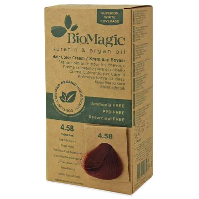 Набор для окрашивания Biomagic, крем-краска с оксидантом, оттенок 4.58, 250 г