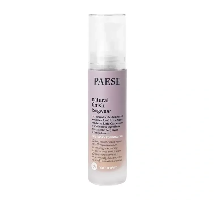 Тональный крем Paese Nanorevit Natural Finish Longwear стойкий, с натуральным финишем, оттенок 03 Sand, 30 мл