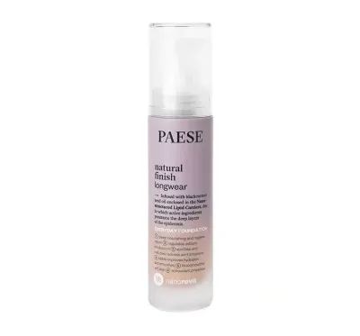 Тональный крем Paese Nanorevit Natural Finish Longwear стойкий, с натуральным финишем, оттенок 03 Sand, 30 мл
