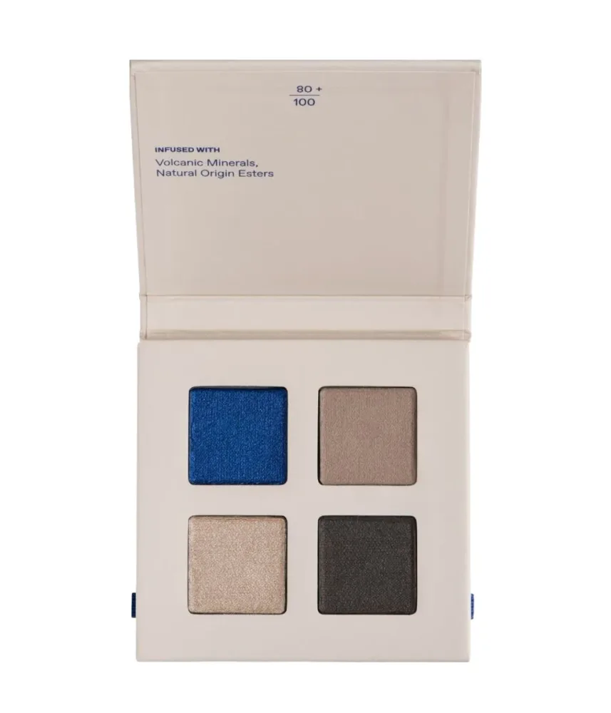 Палетка теней Korres Real Color Eyeshadow Palette с блеском, оттенок 02 Smokey Sea, 4 г