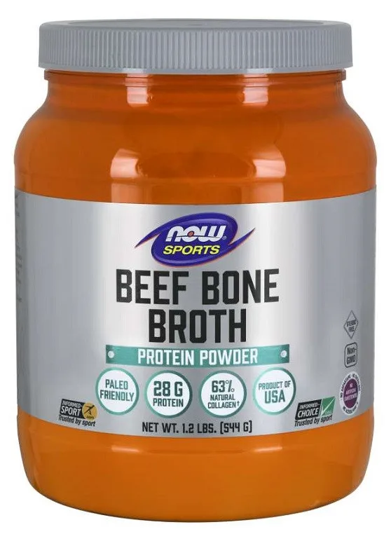 Костный бульон из говядины NOW Foods Bone Broth Beef, порошок, 544 г