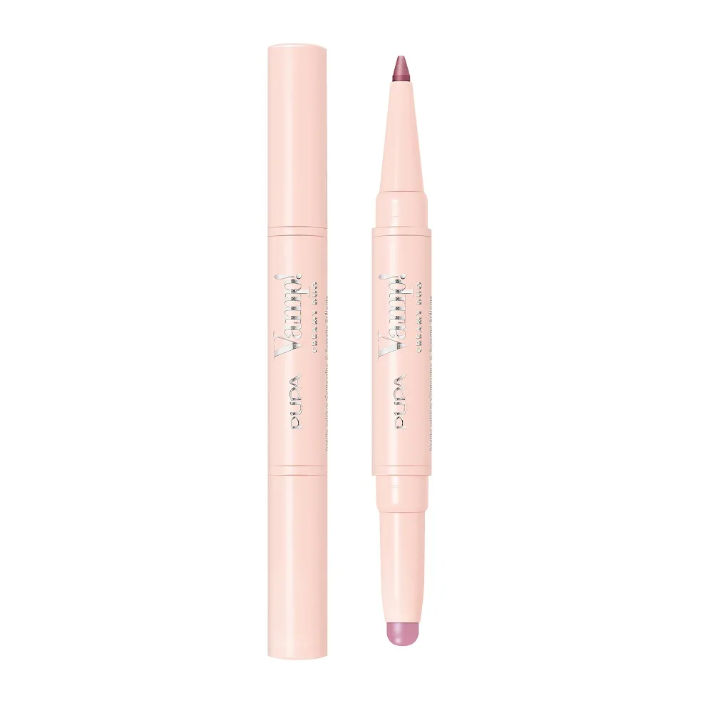Помада и карандаш для губ PUPA Milano Vamp! Creamy Duo, кремовая, оттенок 018 Mauve Rose, 1 г