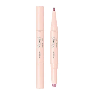 Помада и карандаш для губ PUPA Milano Vamp! Creamy Duo, кремовая, оттенок 018 Mauve Rose, 1 г