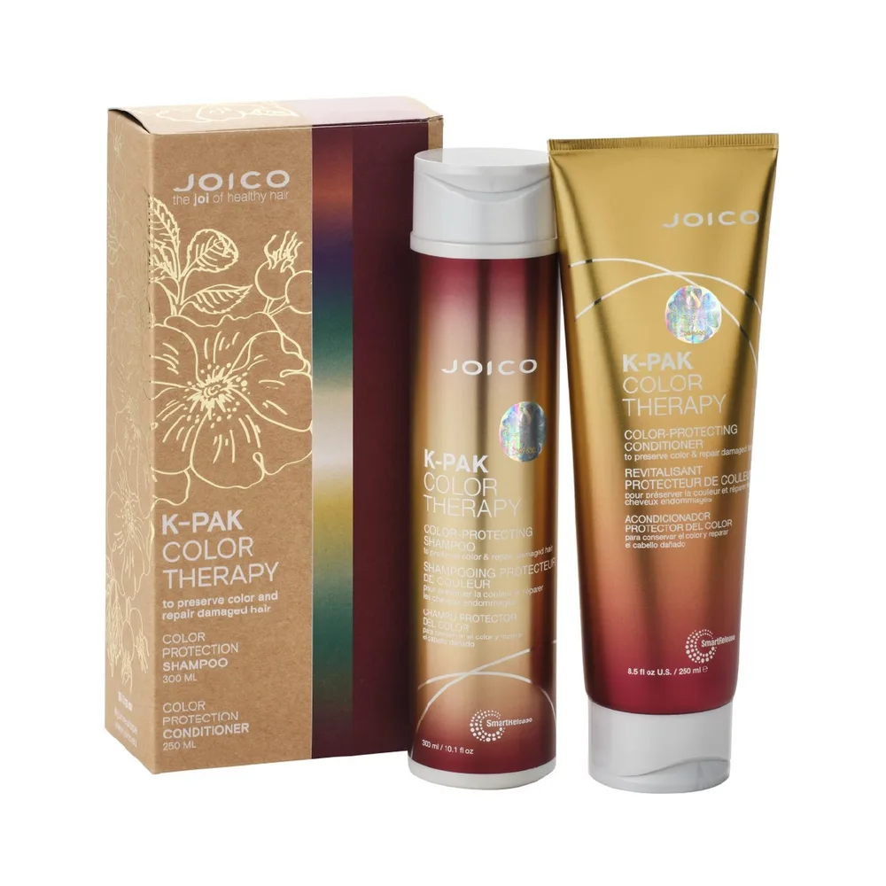 Набор: шампунь и кондиционер Joico K-Pak Color Therapy восстанавливающий, для окрашенных волос, 300 мл + 250 мл