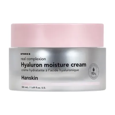 Крем для лица Hanskin Real Complexion Hyaluron Moisture Cream увлажняющий, с гиалуроновой кислотой, 50 мл