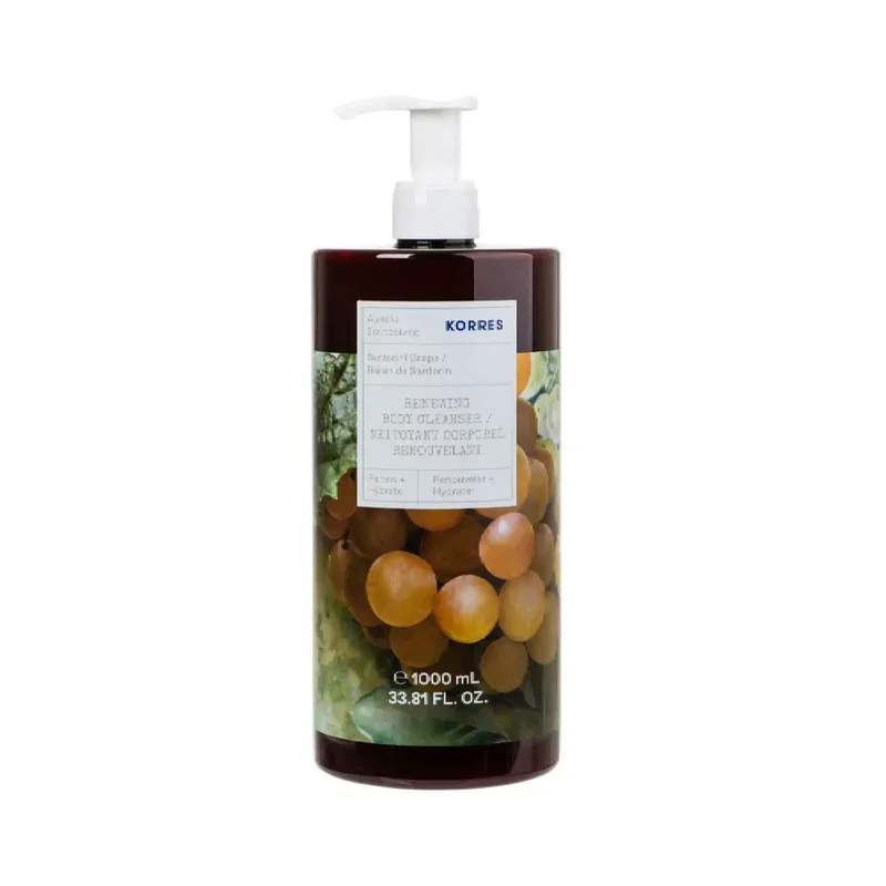 Гель для мытья тела Korres Santorini Grape, увлажняющий, виноград, 1000 мл