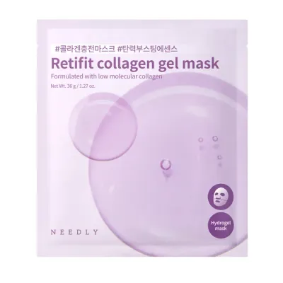Гидрогелевая маска для лица Needly Retifit Collagen Gel Mask с коллагеном, 4 шт