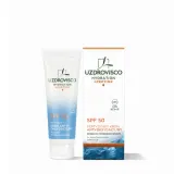 Солнцезащитный крем для лица Uzdrovisco Hydration + Peptide SPF 50, пептидный, против пигментации, 30 мл — фото 1