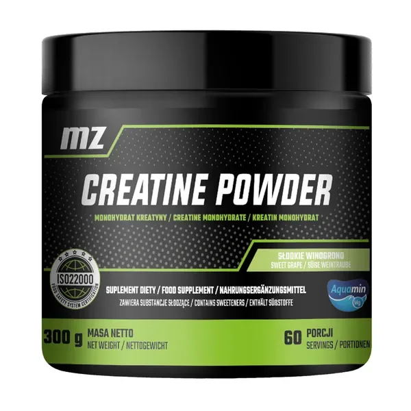Креатин моногидрат MZ Creatine Powder, с магнием, вкус винограда, 300 г