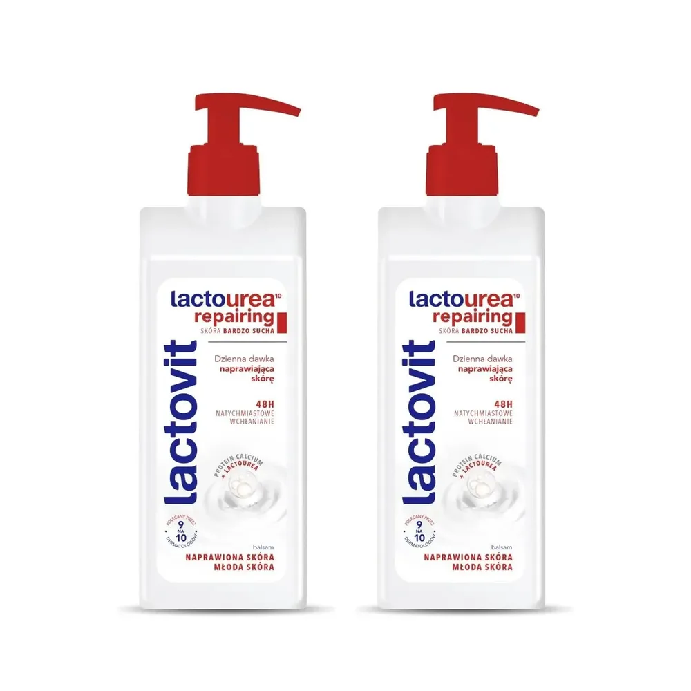 Лосьон для тела Lactovit Lactourea Repairing, восстанавливающий, для очень сухой кожи, 2 x 400 мл