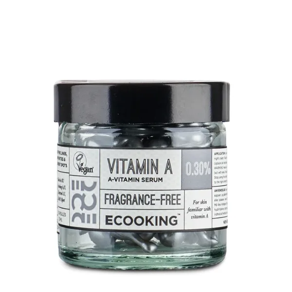 Сыворотка для лица Ecooking Vitamin A Serum 0,3%, против морщин, с ретинолом, в капсулах