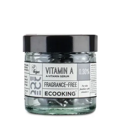 Сыворотка для лица Ecooking Vitamin A Serum 0,3%, против морщин, с ретинолом, в капсулах