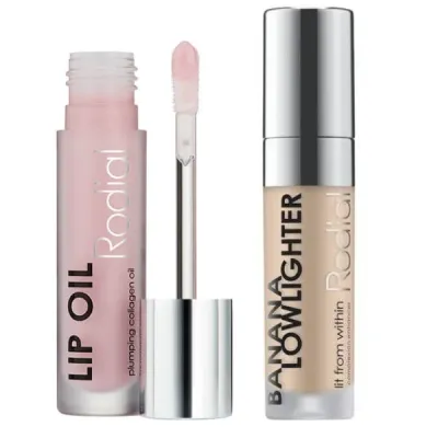 Набор для макияжа Rodial Plumping Collagen Lip Oil и Banana Lowlighter, масло для губ и корректор