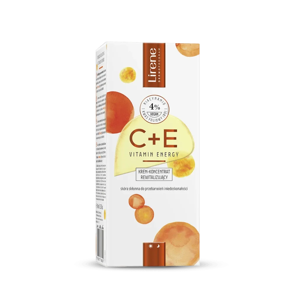 Крем-концентрат для лица Lirene C+E Vitamin Energy ревитализирующий, против пигментации, 40 мл